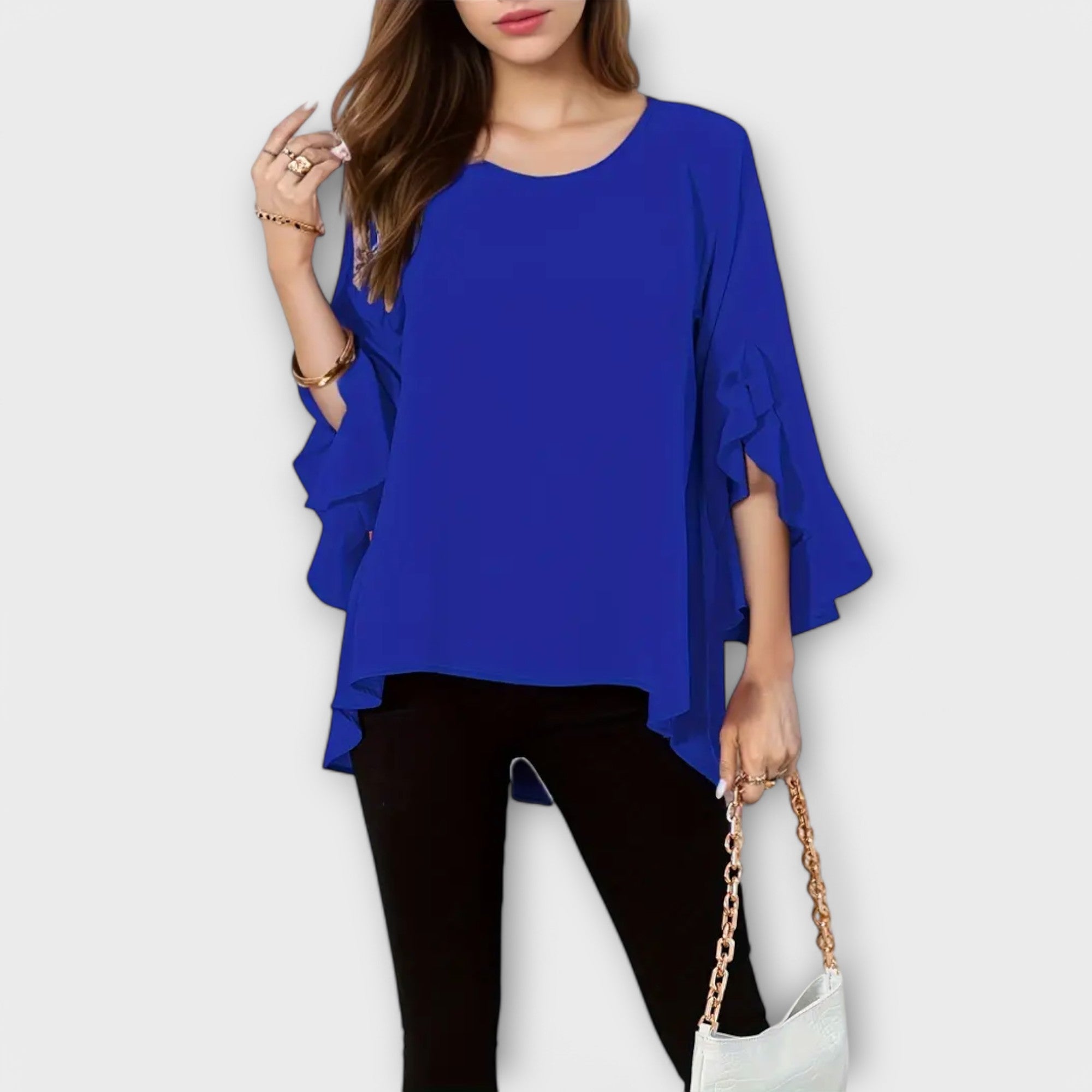 Aria - The Perfect Spring Blouse with Round Neckline